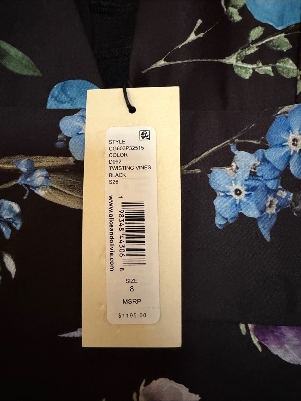 Alice + Olivia Black Floral Plunge Maxi Dress - Picture 10 of 11